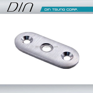 Modern Stainless Steel <b>Mounting</b> Plate Rust Resistant Oval Shape Three Holes for Balustrades Handrails - Product Image 2