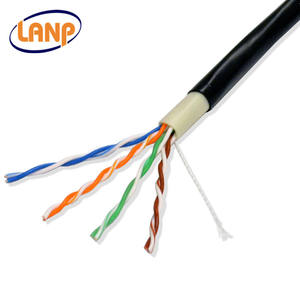 屋外防水UTPCat5eイーサネットケーブルRJ45ブラックPE305Mロール4ペアネットワークワイヤー24AWGCCAインターネットリード - Product Image 4