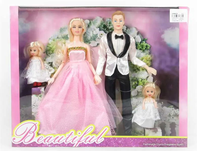 Свадебная кукла 4 человека в 1 коробке для матери отца и 2 семейных куклы для милой девочки