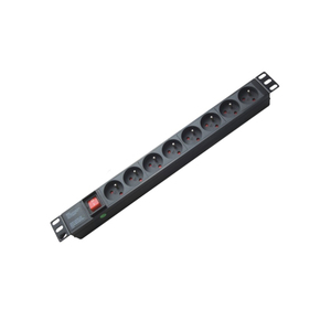 19 Inch Pháp Loại 16A 1U 8 Cách Giám Sát Rack Mount PDU Với Master Switch - Product Image 2