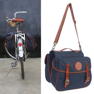Sac de <span class=keywords><strong>vélo</strong></span> double unisexe Tourbon, résistant à l'eau, en toile cirée avec guidon en <span class=keywords><strong>cuir</strong></span>, différentes couleurs, sac de <span class=keywords><strong>vélo</strong></span> - Product Image 6