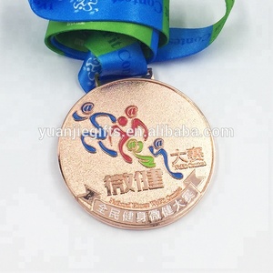 <strong>Cheap</strong> Custom Different Color Metal <strong>Medal</strong> Silver/gold/antique Bronze Metal Race <strong>Medals</strong> With Custom Ribbon - Product Image 3