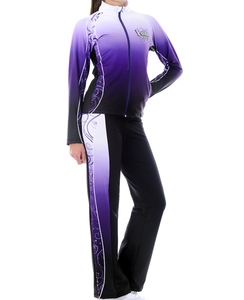 Cheerleading Jazz Ropa de baile personalizada al por mayor trajes de baile acampanados niñas uniformes chándal de nailon - Product Image 1