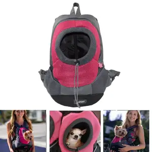Doppia spalla cane Pet Puppy Bags zaino zaino Cat Carrier Packsack borsa da viaggio per animali domestici