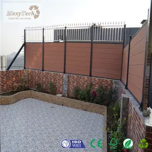 Outdoor euro design guaranteed aluminum wpc fence panel for garden