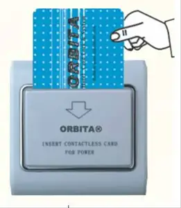 Orbita insert RFID card to gain power energy saving switch for hotel