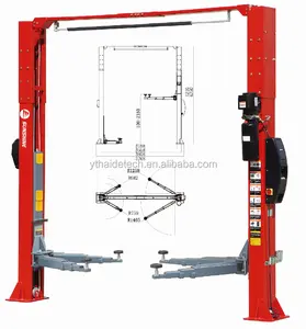 Lift Mobil 2 Post 4.5T Yang Dapat Disesuaikan, Lift Otomatis, Kerekan Sinar Matahari dengan CE