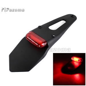 Guardabarros trasero de motocicleta, luz trasera LED, luz de freno, <span class=keywords><strong>Enduro</strong></span>, Dirt Bike MX, lámpara de parada para Honda Yamaha, luz de matrícula - Product Image 1