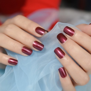 <span class=keywords><strong>Faux</strong></span> <span class=keywords><strong>ongles</strong></span> rouge vin, <span class=keywords><strong>faux</strong></span> <span class=keywords><strong>ongles</strong></span> brillants en gel, courts, à presser, avec adhésifs, 24/sachet - Product Image 4