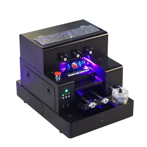 SyoonTech ที่เล็กที่สุดอัตโนมัติเต็มรูปแบบ A4 UV เครื่องพิมพ์สำหรับขวดกระบอกพิมพ์ด้วยพาเลท