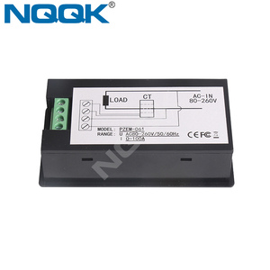 PZEM-061 100A AC80-260V AC電源モニターデジタルディスプレイ電圧計電流計電力計 (変流器付き) - Product Image 5
