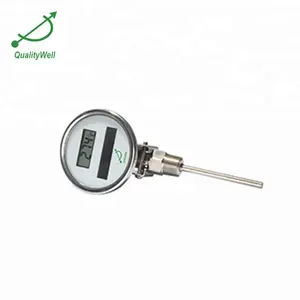 Adjustable Digital Solar Bimetal Thermometer With Stainless Steel Probe