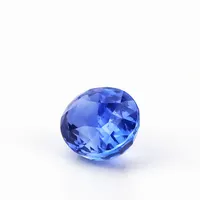 Pedra preciosa safira azul natural, forma oval sem aquecimento