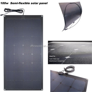 Impermeable celular SunPower 100 W ETFE fibra de vidrio negro semi-flexible panel solar monocristalino - Product Image 3