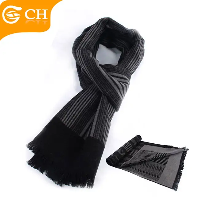 Professional Manufacturer Men's Brand Scarf Latest Design Good Quality Brushed Scarf Custom Cashmere Feeling Viscose Men Scarf