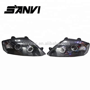 Sanvi-conjunto de accesorios de bombilla de faro de coche, luz de trabajo para Hyundai Coupe con lente de Bi proyector y Ojos de Ángel, Halos - Product Image 3
