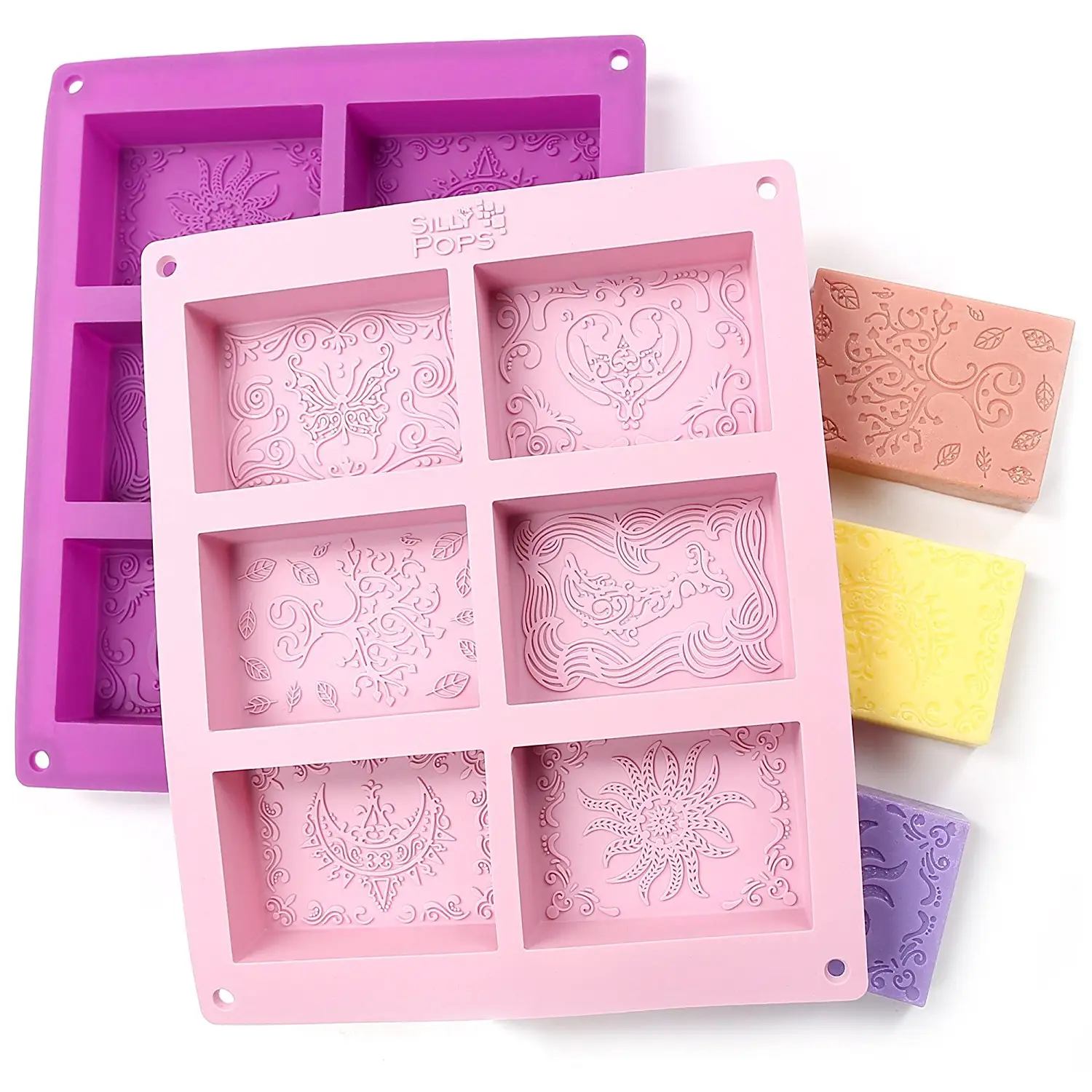 Stampi per sapone quadrati di qualità calda stampi in silicone personalizzati fatti a mano unici
