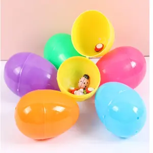 8cm telur bebek Paskah untuk anak-anak DIY plastik Manual terbuka kapsul kulit telur taman kanak-kanak bola Natal & dekorasi pohon