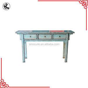 Mesa de <span class=keywords><strong>consola</strong></span> de cajones pintados de salón de madera sólida, reproducción vintage China - Product Image 6