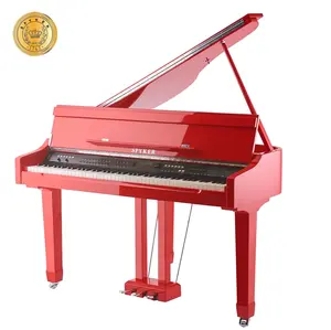 SPYKER HD-W100 Smart Digital Grand Piano 88 Keys Weighted Keyboard Synthesizer Cat Merah