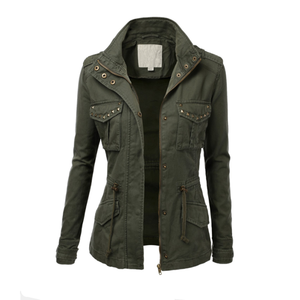 womens military jacket with hood
