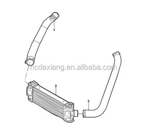 Tuyau d'<span class=keywords><strong>intercooler</strong></span> d'origine 1503737 pour Ford Transit V348 2.4L 8C19 6C646 AC - Product Image 6