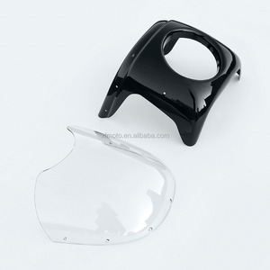 TCMT XF2906E09-T - <span class=keywords><strong>Carenado</strong></span> Universal para Faro Delantero de Motocicleta de 7 Pulgadas Estilo Café <span class=keywords><strong>Racer</strong></span> y Cubierta de Pantalla para Parabrisas - Product Image 4