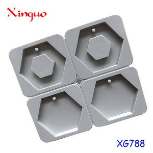 1214 stock d'usine forme sexangle 4 cavités, gâteau de <span class=keywords><strong>tablette</strong></span> d'aromathérapie de gypse aussi. Moules à bougies en silicone pour la décoration de gâteaux - Product Image 4