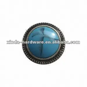 blue resin diamond design 20mm alloy fancy Jeans button italy design