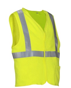 <span class=keywords><strong>Chaleco</strong></span> de malla amarillo de <span class=keywords><strong>alta</strong></span> <span class=keywords><strong>visibilidad</strong></span> con mezcla de modacrílico FIREBEAR, ropa ignífuga, compatible con las normas ANSI107/EN14116/20471, ropa de seguridad para trabajadores. - Product Image 2