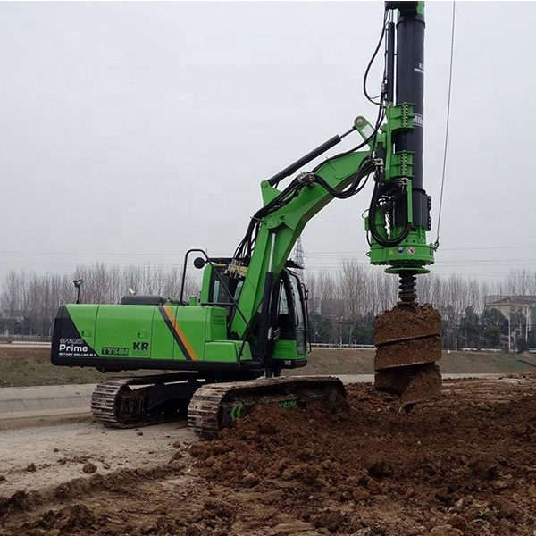 KR50A Hydraulic Mini Piling Rig Machine Hot Sale in Indonesia Excavator Depth 12m Construction Works Fully Hydraulic System 12 M
