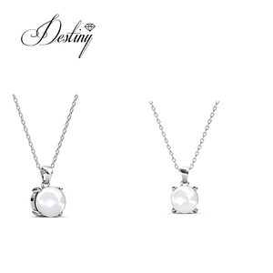 Ultima collana di perle a forma di ragazza impreziosita da <span class=keywords><strong>Swarovski</strong></span> perla argento Sterling/ottone Daisini ciondolo su misura per regalo - Product Image 5