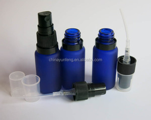 Vente chaude bleu givré verre recharge parfum vide bouteilles avec tamper evident pulvérisateur à pompe - Product Image 3