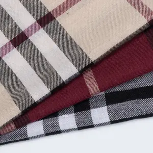 #3110Wholesale 55% Ramie 45% Cotton blend fabric, Check fabric Wholesale, Yarn Dyed Ramie Checks fabric for clothing, scarf