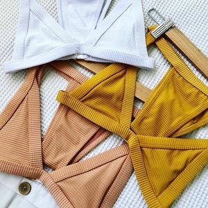 Maillot de bain deux pièces côtelé à la mode Bikini Oem Swimwear Manufacturing Company - Product Image 2