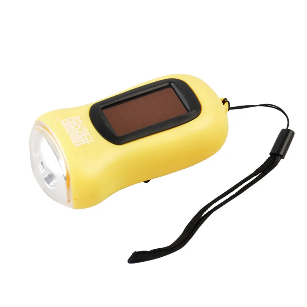 JUJINGYANG Solar LED hand power generation Mini hand-held flashlight