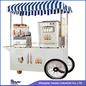 아이스크림 기계를 가진 JX-IC160 의 차가운 여름 옥외 이동할 수 있는 gelato 강요 손수레