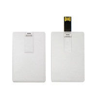 Kartu kredit USB kosong, Flash Drive 2.0 USB 128mb-16GB kartu bisnis USB untuk hadiah Promo