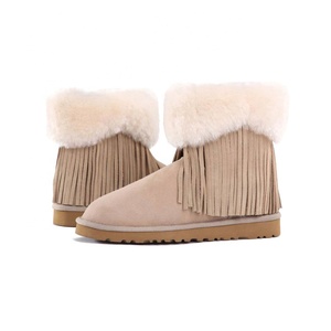 I nuovi popolari nastri di design progettano <span class=keywords><strong>stivali</strong></span> da <span class=keywords><strong>donna</strong></span> in pelliccia alla caviglia da <span class=keywords><strong>donna</strong></span> con logo personalizzato - Product Image 1