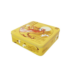 High Quality Chinese Factory Square Tin Mooncake Box