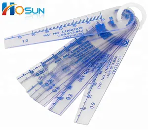Venta al por mayor transparente de vidrio-Pantalla LCD medidor de espesor de medición de huecos, medidor de sensación de plástico, 28 unids/set, rango de medición de 0,02 a 5,00mm