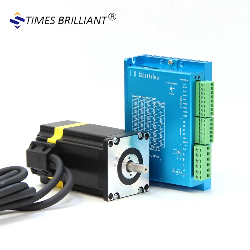 China Low price 57EBP105ALC+HBS57 2phase Nema23 closed loop stepper motor with high quality driver kit 2.5Nm