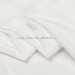 Tessuto in <span class=keywords><strong>Seta</strong></span> Crepe De Chine Non Sbiancata 100% Naturale Bianco 16m/M 45cm 114cm Leggero Traspirante per Abbigliamento da Notte, Tende, Cuscini - Product Image 1