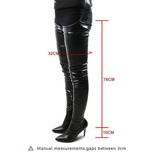 WETKISS Night Club Usura Del Partito <span class=keywords><strong>Nero</strong></span> di Alta Tubo di Stivali Delle Signore di Modo di Alta Della Coscia Stivali <span class=keywords><strong>Tacco</strong></span> <span class=keywords><strong>Alto</strong></span> Sopra Il Ginocchio Stivali Cinghia commercio all'ingrosso - Product Image 6