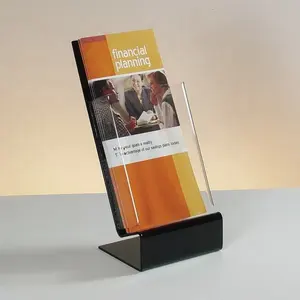 10x7 centimetri di Plastica Trasparente Da Tavolo Segno di Visualizzazione di Carta I Titolari di Carta di Promozione Piccolo L a Forma di Stand Acrilico Segno di Visualizzazione supporto