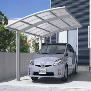 Outdoor Stalen Frame Auto Parkeerplaats Luifel Garages, Luifels & Carports Outdoor Schaduw Metalen Polycarbonaat <span class=keywords><strong>Carport</strong></span> Aluminium - Product Image 4