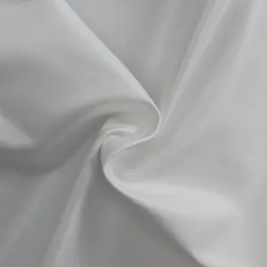 100% 2/2斜纹涤纶Pongee织物PFD白色