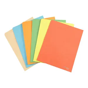 Factory price DIY computer student manila office stationery custom color cardboard project paper file folder with pockets