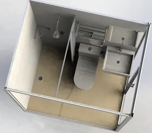 Unidad de ducha de baño modular prefabricada completa