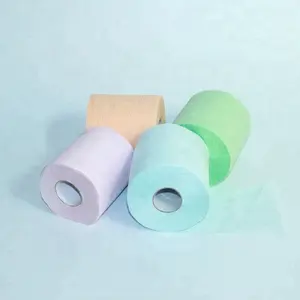 Розовая синяя тисненая туалетная бумага jumbo roll mill